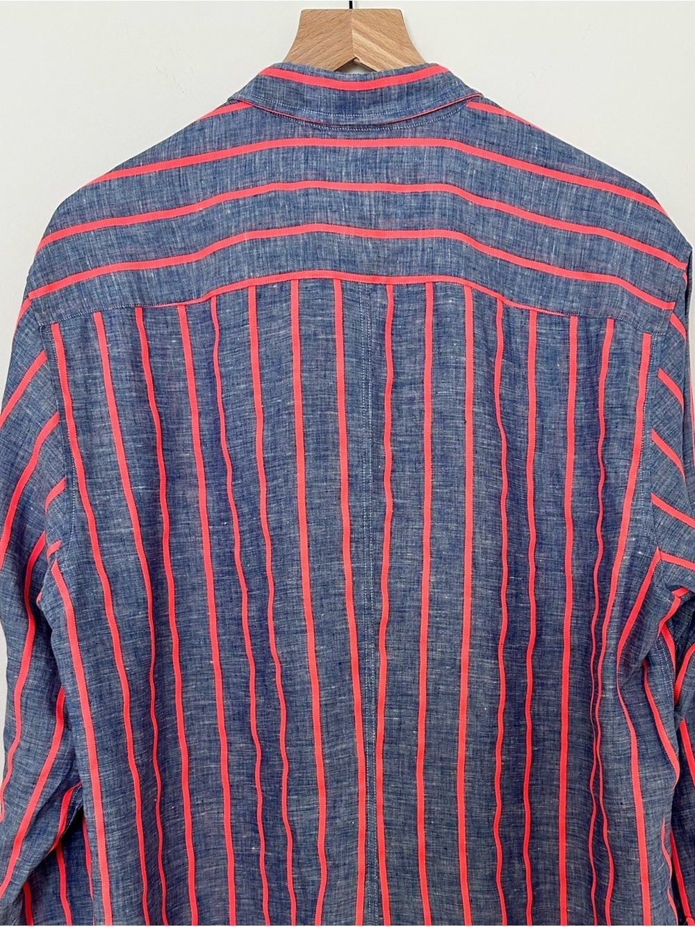 Frank & Eileen | Chambray Linen
Neon Pink Stripe Barry Shirt sz XL - Picture 8 of 12